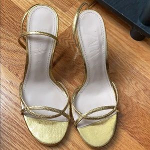 Zara gold heels 7.5